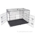 Cage de chien kennel pliant en métal cage de cage de compagnie